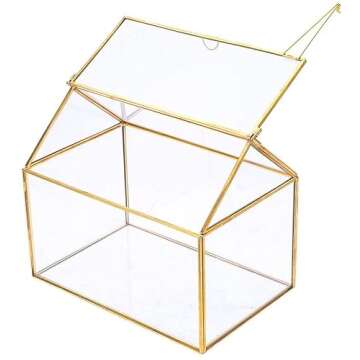 RUNIGOO Glass Card Box Perfect for Weddings and Events