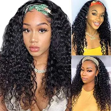 WENYAN Headband Wig 16 Inch Curly Style for Effortless Beauty