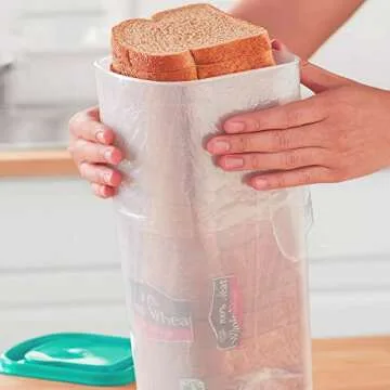 Buddeez Bread Buddy Storage Container - Bread Box, Plastic Storage Keeper Storage for Standard Loaf of Sandwich Bread