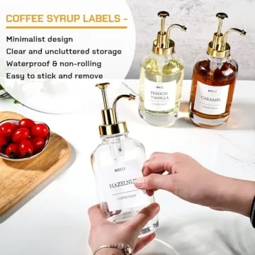 MHDCLY Coffee Syrup Dispenser Set - Elegant 4-Pack