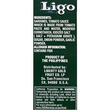 Ligo Sardine Bundle, 3 Cans Sardines in Tomato Sauce, 3 Cans Sardines in Tomato Sauce with Chili Added, [Pack of 6 Cans]