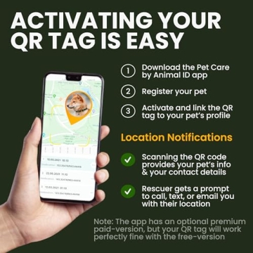 BRONZEDOG Rolled Leather Collar with QR ID Tag for Dogs