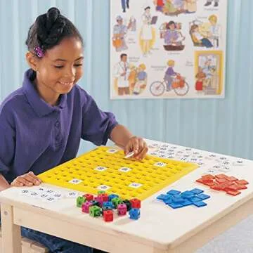 Learning Resources Hundreds Number Board, Plastic, Multi-color, 12 L x 12 W in (LER1331)