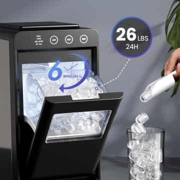 Electactic Portable Ice Maker - Quick Ice for Home & Office
