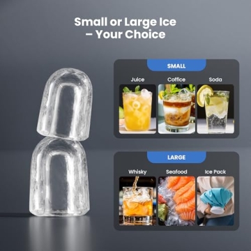 Electactic Portable Ice Maker - Quick Ice for Home & Office