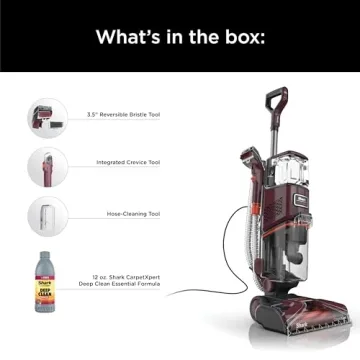 Shark EX150 CarpetXpert, Upright Carpet, Area Rug & Upholstery Cleaner for Pets, Built-in Spot & Stain Eliminator, Deep Cleaning & Dirt & Grime Removal, Carpet Shampooer, Magenta (Renewed)