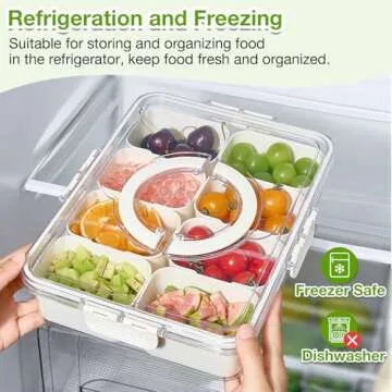 Mfacoy Snackle Box - Clear Snack Container with Lid