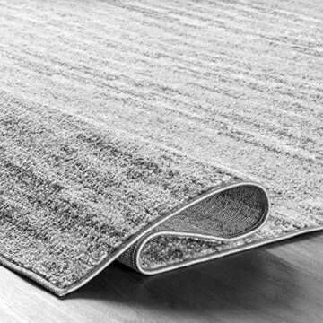 nuLOOM 5' x 8' Performance Indoor Area Rug, Non-Shed, Power Loomed High-Traffic Area Rug for Living Room, Bedroom, Home, Sherill Grey