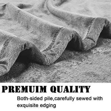 SAKIAO Fleece Blanket Throw Size Lightweight Fuzzy Plush Super Soft & Warm Cozy Luxury Couch Bed Blanket Microfiber(Grey,Throw)