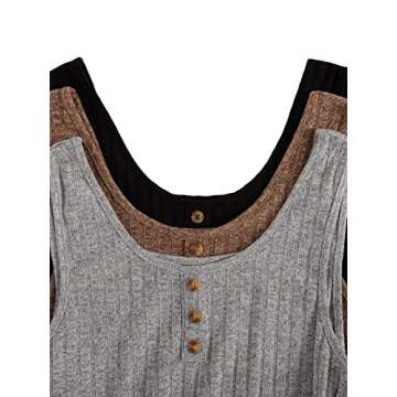 SOLY HUX Womens Pajamas Lounge Set 3 Sets Sleepwear Rib Knit Crop Tank Top and Shorts PJ Summer Outfits Multi S