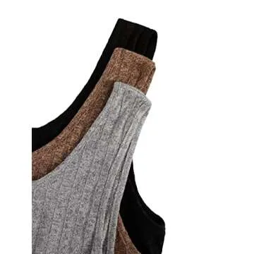 SOLY HUX Womens Pajamas Lounge Set 3 Sets Sleepwear Rib Knit Crop Tank Top and Shorts PJ Summer Outfits Multi S