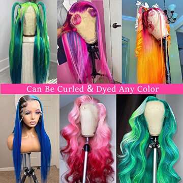 COUGARBEAUTY 613 HD 30 Inch Lace Front Wig Human Hair 13x4 Straight Blonde Lace Front Wigs Transparent 613 HD Lace Frontal Wig Pre Plucked with Baby Hair 150% Density