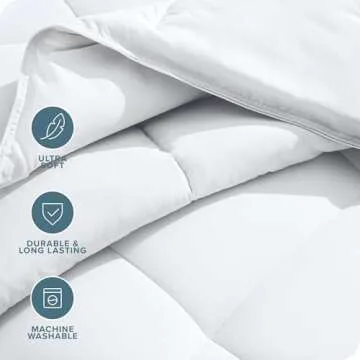 Bare Home Duvet Insert Kids Comforter - Twin/Twin Extra Long - Goose Down Alternative - Ultra-Soft - Premium 1800 Series - All Season Warmth - Bedding Comforter (Twin/Twin XL, White)