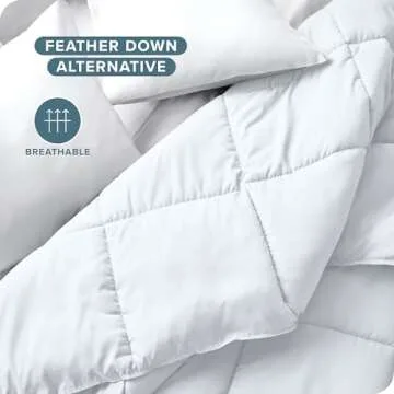 Bare Home Duvet Insert Kids Comforter - Twin/Twin Extra Long - Goose Down Alternative - Ultra-Soft - Premium 1800 Series - All Season Warmth - Bedding Comforter (Twin/Twin XL, White)