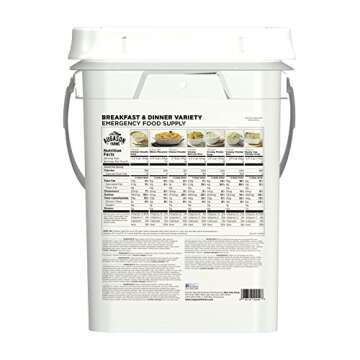 Augason Farms Breakfast and Dinner Variety Pail Emergency Food Supply Everyday Meals 4 Gallon Pail