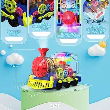 Kizeefun Light Up Train Toy for Toddlers - Fun & Educational