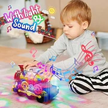 Kizeefun Light Up Train Toy for Toddlers - Fun & Educational