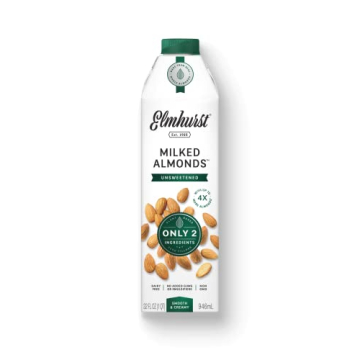 Elmhurst 1925 Unsweetened Almond Milk – Pure Almonds and Water