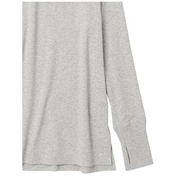Amazon Essentials Women's Funnel Neck Tunic in Light Grey Heather