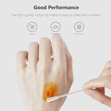 1500pcs Tiny Cotton Buds, with Round & Spiral