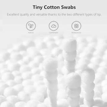 1500pcs Tiny Cotton Buds, with Round & Spiral