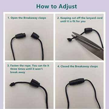 Urmforweilin 3PCS Teacher Breakaway Lanyards for Id Badges and Keys, Beaded Cute Badge Lanyards for Women Soft Nurse Necklace Boho Lanyards Fashion Silicone Bead Lanyard