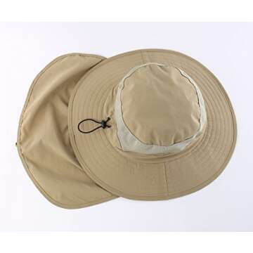 Home Prefer Men's Sun Bucket Hat with Neck Protection