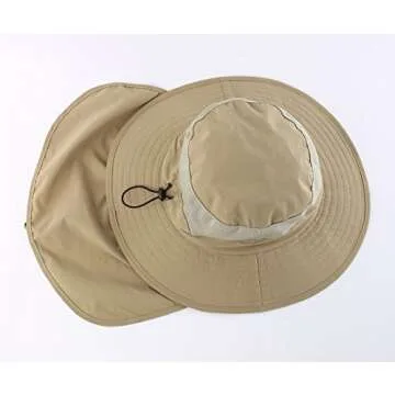 Home Prefer Men's Sun Bucket Hat with Neck Protection