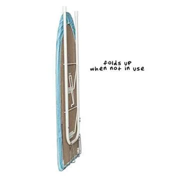 Honey-Can-Do Tabletop Ironing Board with Retractable Iron Rest, Aqua Stripe