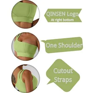 QINSEN Women's Summer Crop Top Stylish Sports Bra