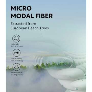 DAVID ARCHY Men's Undershirts Micro Modal Ultra Soft T-Shirts Stretch Moisture-Wicking Crewneck Tees...