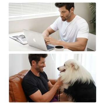 DAVID ARCHY Men's Undershirts Micro Modal Ultra Soft T-Shirts Stretch Moisture-Wicking Crewneck Tees for Men, 3-Pack (M, White)