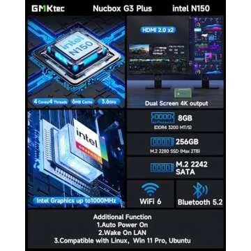 GMKtec Mini PC N150 G3 Plus | 8GB RAM & 256GB SSD