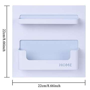 Bedside Shelf Organizer,Stick On Adhesive Wall Mounted Shelf Holder for Phone,Reading Glasses,Remote...