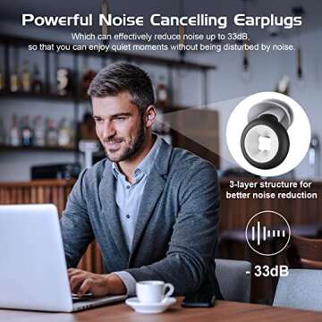 Dahuyoo Silicone Earplugs for Noise Reduction & Comfort