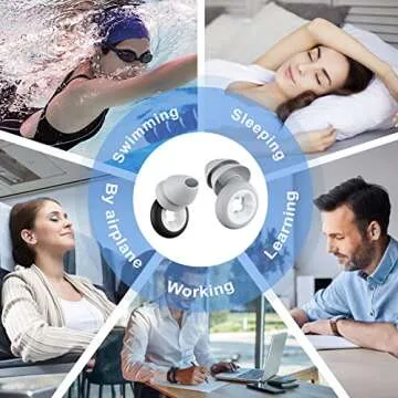 Dahuyoo Silicone Earplugs for Noise Reduction & Comfort