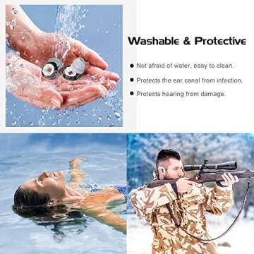 Dahuyoo Silicone Earplugs for Noise Reduction & Comfort