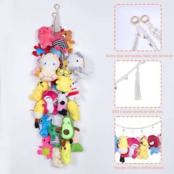 LONCHDAN 80" Hanging Storage Chain - Stylish Toy Organizer