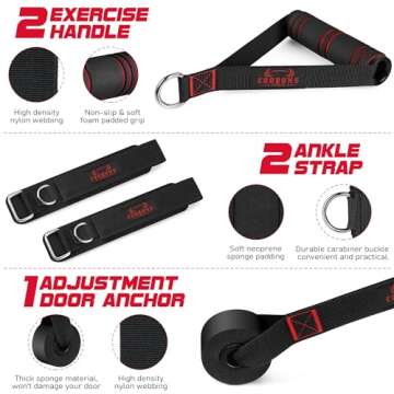 Resistance Bands, Heavy Exercise Bands with Handles, Fitness Bands for Working Out, Workout Bands for Men and Women, Weight Bands Set for Muscle Training, Strength, Yoga, Home Gym Equipment