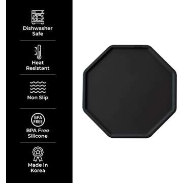 Carrotez Silicone Coasters for Drinks, Coasters for Coffee Table, Bar, Non-Slip Cup Coasters, Tablet...