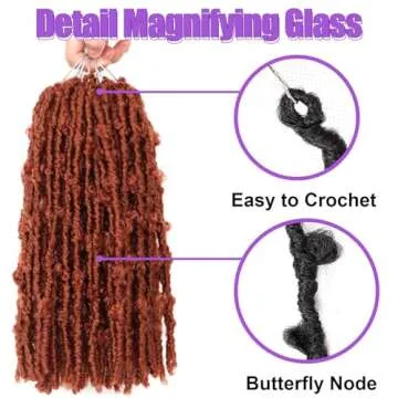 Butterfly Locs Crochet Hair 7 Packs Soft Pre Looped 12 Inch