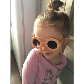 ADE WU Kids Sunglasses - UV400 Protection Flower Design