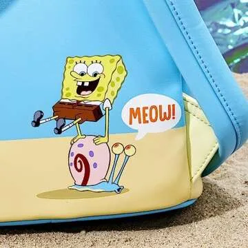 Loungefly Backpack Spongebob Squarepants - Sponge Bob Gary - Backpack - Spongebob Squarepants - Cute Collectable Bag - Gift Idea - Official Merchandise - for Boys, Girls - TV Fans