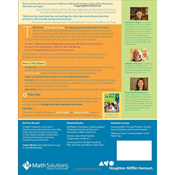 Talk Moves for Classroom Discussions in Math Grades K-6