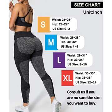 Seamless Workout Leggings for Women Butt Lift High Waist Yoga Pants Running Tummy Control Slimming