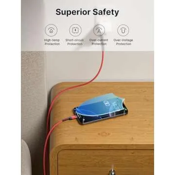 JSAUX USB C Cable [2-Pack 6.6ft], USB A to USB Cord 3.1A Fast Charging Compatible with iPhone 16/16 Plus/16 Pro/16 Pro Max/iPhone 15 Series, Samsung Galaxy S20 S10 S9, Note 20 10, Car Play, LG - Red