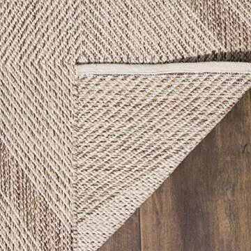 SAFAVIEH Montauk Collection Accent Rug - 4' x 6', Beige, Handmade Cotton, Ideal for High Traffic Areas in Entryway, Living Room, Bedroom (MTK821E)