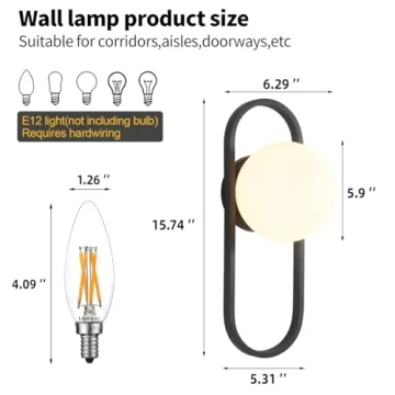 Bektas Matte Black Wall Sconces Set of 2 Modern Lighting
