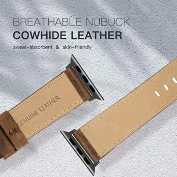 EDIMENS Vintage Leather Bands for Apple Watch 46mm 45mm 44mm 42mm