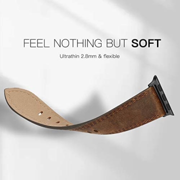 EDIMENS Vintage Leather Bands for Apple Watch 46mm 45mm 44mm 42mm